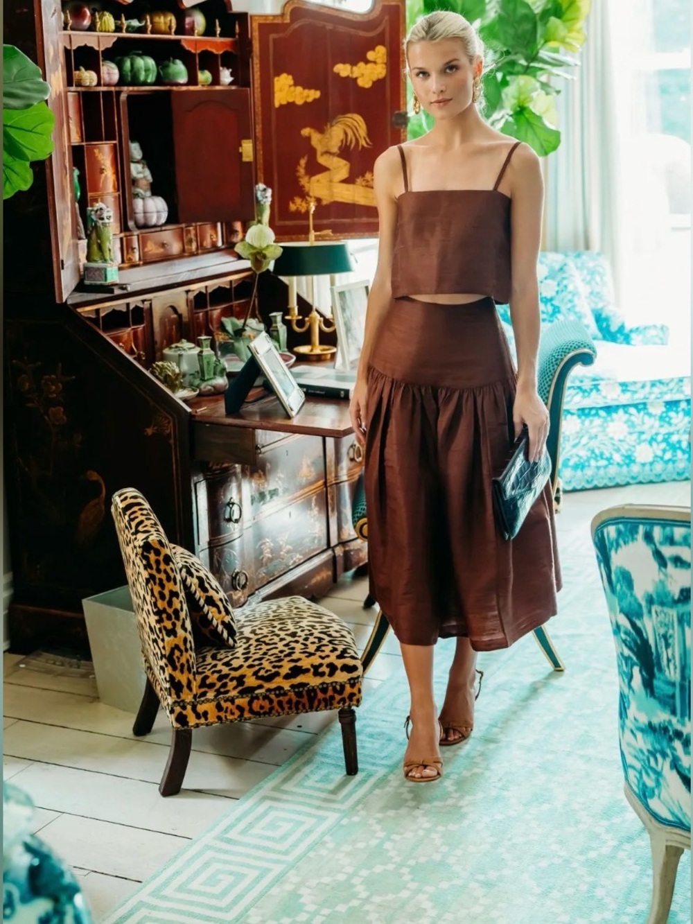 Julia Amory Circle Skirt Dupioni NWT